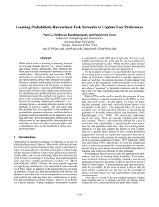 Learning Probabilistic Hierarchical Task Networks to Capture User Preferences