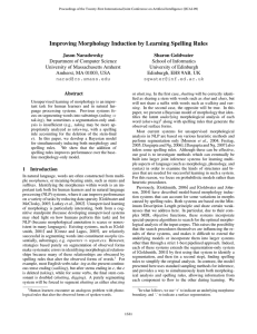 Improving Morphology Induction by Learning Spelling Rules