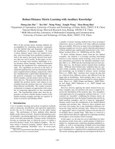 Robust Distance Metric Learning with Auxiliary Knowledge