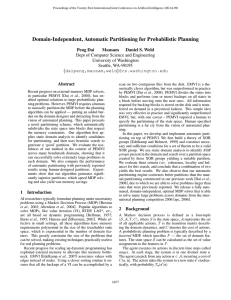 Domain-Independent, Automatic Partitioning for Probabilistic Planning