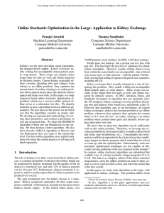 Online Stochastic Optimization in the Large: Application to Kidney Exchange