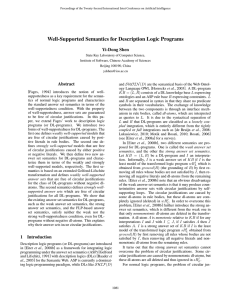 Well-Supported Semantics for Description Logic Programs Yi-Dong Shen