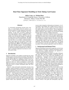 Real-Time Opponent Modelling in Trick-Taking Card Games