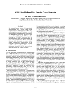 A KNN Based Kalman Filter Gaussian Process Regression