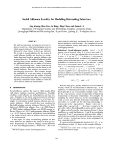 Social Inﬂuence Locality for Modeling Retweeting Behaviors