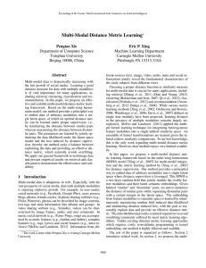 Multi-Modal Distance Metric Learning