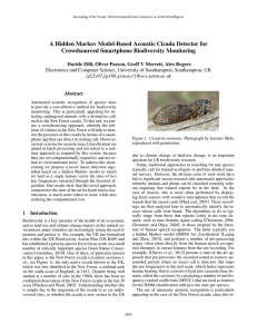 A Hidden Markov Model-Based Acoustic Cicada Detector for