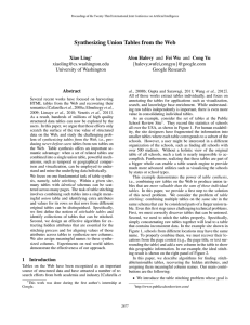 Synthesizing Union Tables from the Web