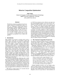 Behavior Composition Optimization