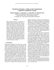 Transition Constraints: A Study on the Computational Complexity of Qualitative Change