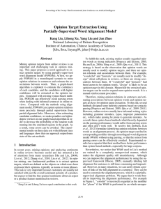 Opinion Target Extraction Using Partially-Supervised Word Alignment Model