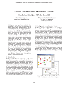 Acquiring Agent-Based Models of Conflict from Event Data