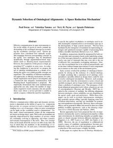 Dynamic Selection of Ontological Alignments: A Space Reduction Mechanism