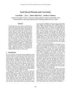 Fault-Tolerant Planning under Uncertainty