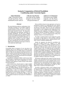 Syntactic Computation of Hybrid Possibilistic Conditioning under Uncertain Inputs