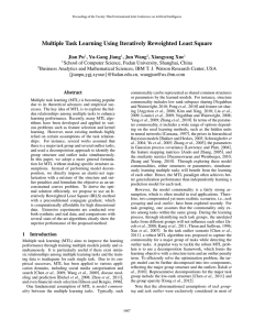 Multiple Task Learning Using Iteratively Reweighted Least Square