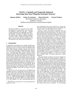 YAGO2: A Spatially and Temporally Enhanced