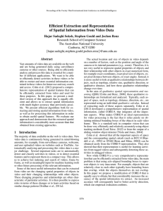 Efﬁcient Extraction and Representation of Spatial Information from Video Data