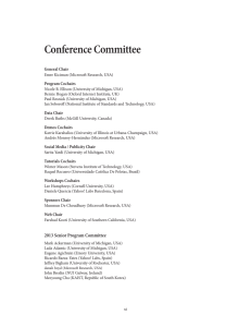 Conference Committee General Chair Program Cochairs