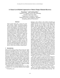 A Clause-Level Hybrid Approach to Chinese Empty Element Recovery