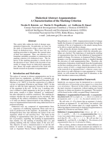 Dialectical Abstract Argumentation: A Characterization of the Marking Criterion