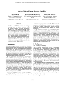 Markov Network based Ontology Matching