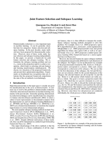 Joint Feature Selection and Subspace Learning