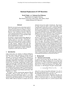 Rational Deployment of CSP Heuristics