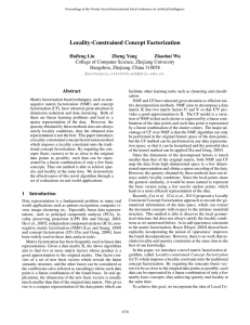 Locality-Constrained Concept Factorization