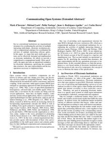 Communicating Open Systems (Extended Abstract)