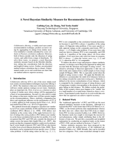 A Novel Bayesian Similarity Measure for Recommender Systems