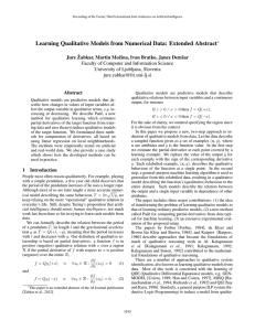 Learning Qualitative Models from Numerical Data: Extended Abstract