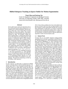 Shifted Subspaces Tracking on Sparse Outlier for Motion Segmentation
