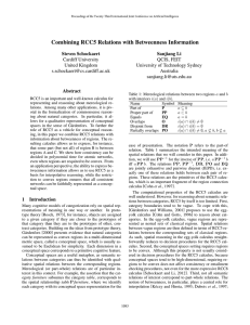 Combining RCC5 Relations with Betweenness Information