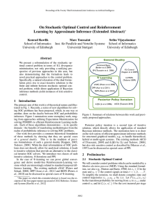 On Stochastic Optimal Control and Reinforcement