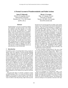 A Formal Account of Nondeterministic and Failed Actions
