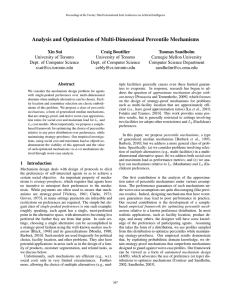 Analysis and Optimization of Multi-Dimensional Percentile Mechanisms