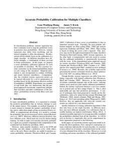 Accurate Probability Calibration for Multiple Classifiers