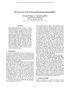 How Pervasive Is the Myerson-Satterthwaite Impossibility? Abraham Othman and Tuomas Sandholm