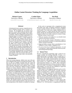 Online Latent Structure Training for Language Acquisition