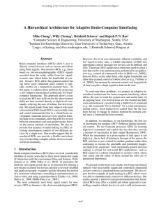 A Hierarchical Architecture for Adaptive Brain-Computer Interfacing