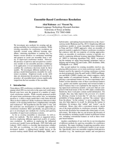 Ensemble-Based Coreference Resolution