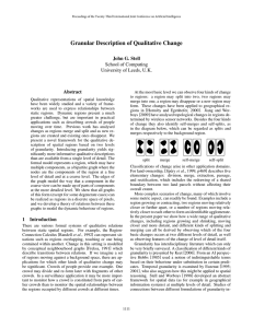 Granular Description of Qualitative Change John G. Stell School of Computing