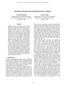 Real-Time Heuristic Search with Depression Avoidance Carlos Hern´andez Jorge A. Baier