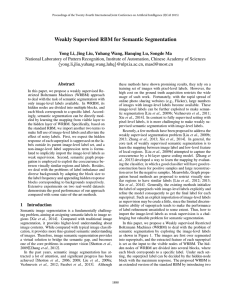 Weakly Supervised RBM for Semantic Segmentation