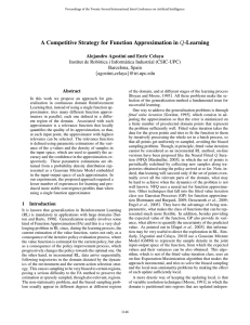 Q-Learning A Competitive Strategy for Function Approximation in