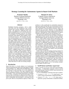 Strategy Learning for Autonomous Agents in Smart Grid Markets