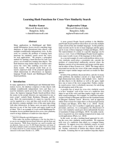 Learning Hash Functions for Cross-View Similarity Search