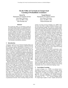 On the Utility of Curricula in Unsupervised Learning of Probabilistic Grammars