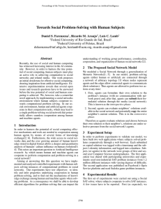 Towards Social Problem-Solving with Human Subjects
